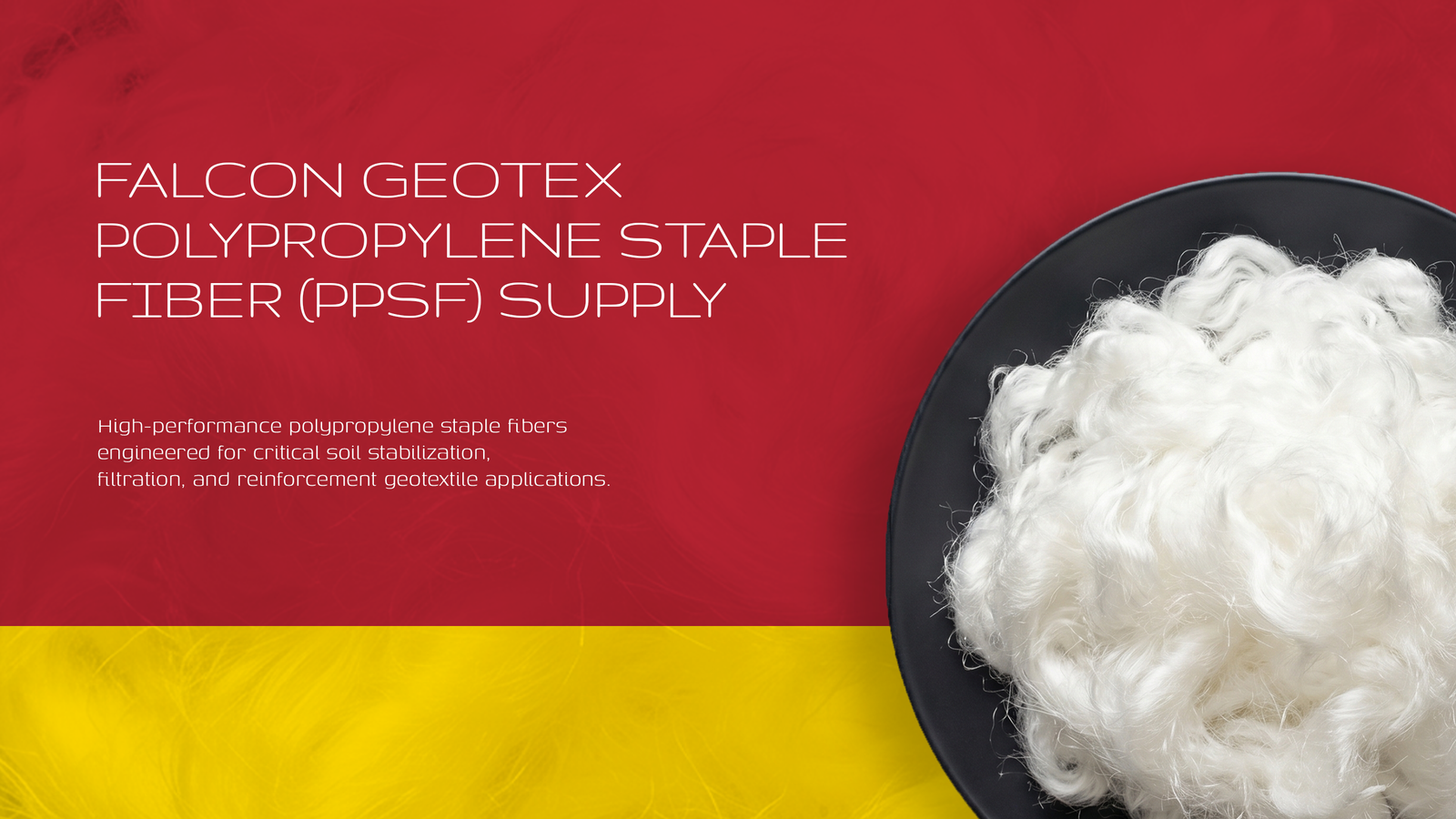 Falcon Geotex polypropylene staple fiber production